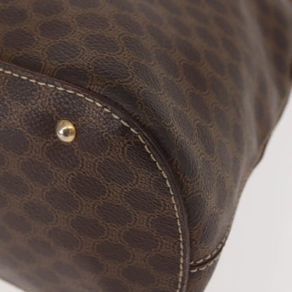 Celine Vintage Macadam Handbag Canvas, BROWN, CANVAS, Handbag