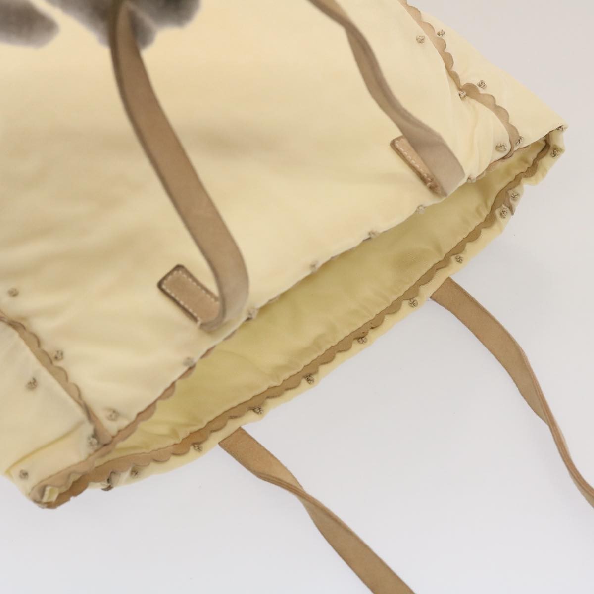 Prada Tote Vitello Daino Vitello Daino, BEIGE, NYLON, Tote bag