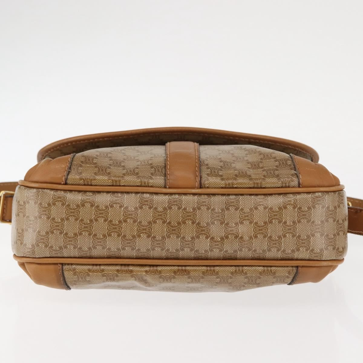 Celine Macadam Shoulder Bag PVC Leather, Beige, PVC + Canvas, Shoulder Bag