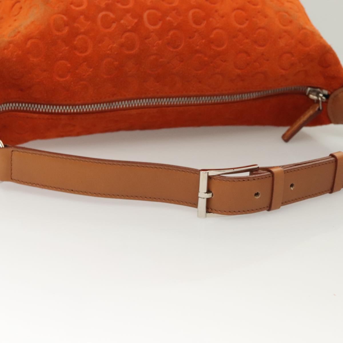 Celine C Macadam Handbag Suede, ORANGE, SUEDE, Handbag