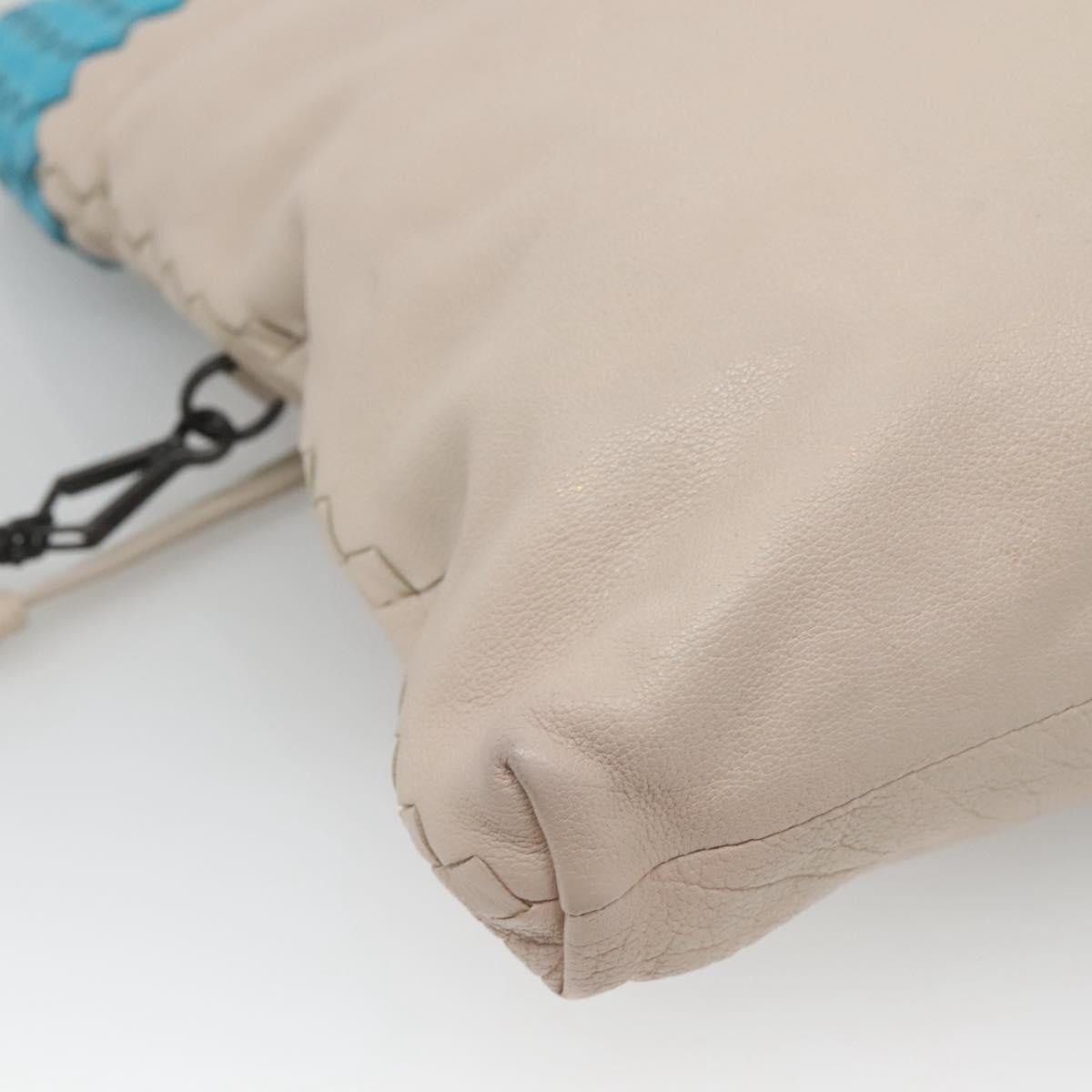 Bottega Veneta Open Tote Canvas with Intrecciomirage Leather, BEIGE, LEATHER, Tote bag