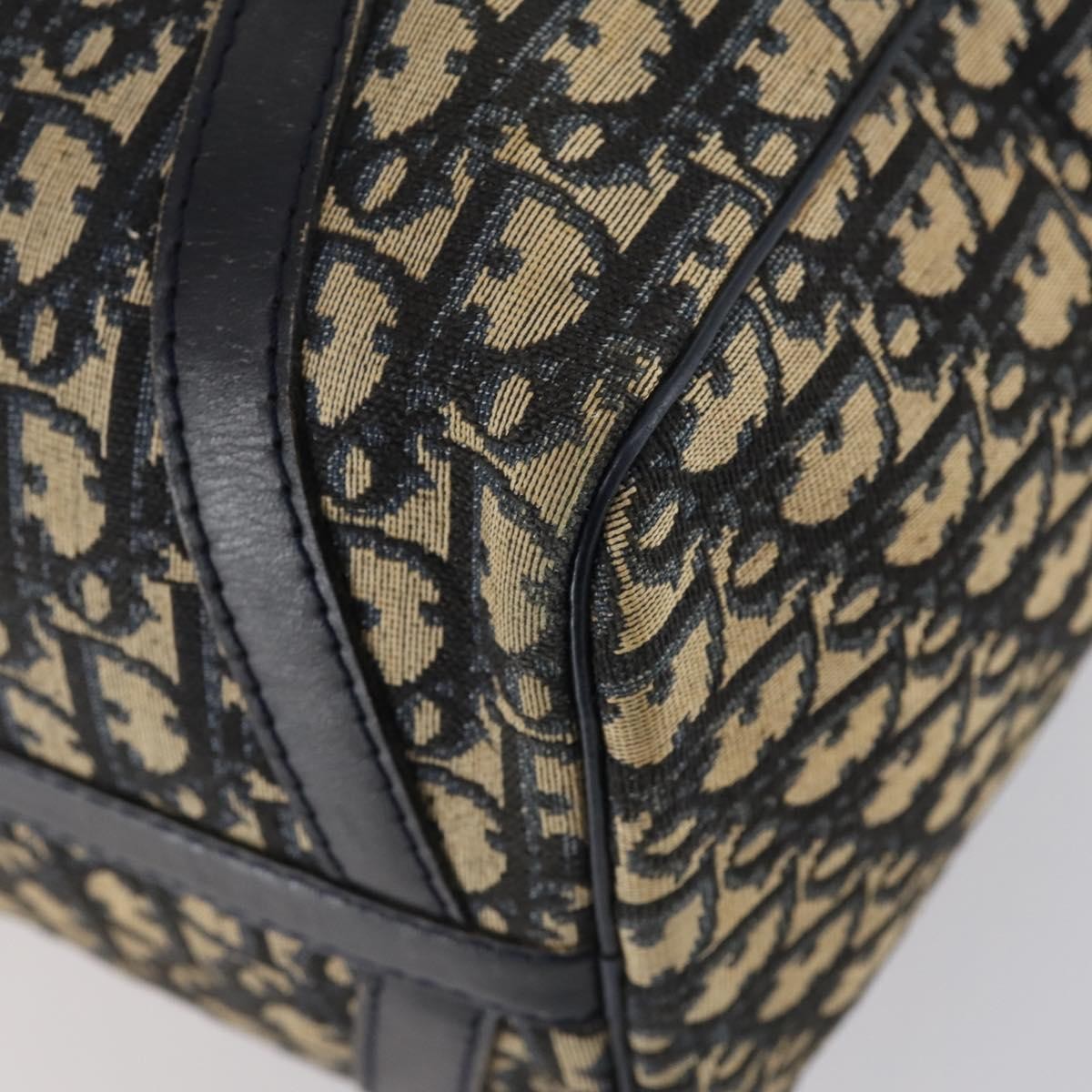 Christian Dior Vintage Trotter Boston Bag Diorissimo Canvas, NAVY, CANVAS, Travel bag