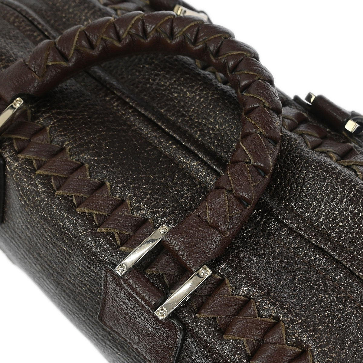 Loewe Amazona Bag Whipstitch Leather, BROWN, LEATHER, Handbag