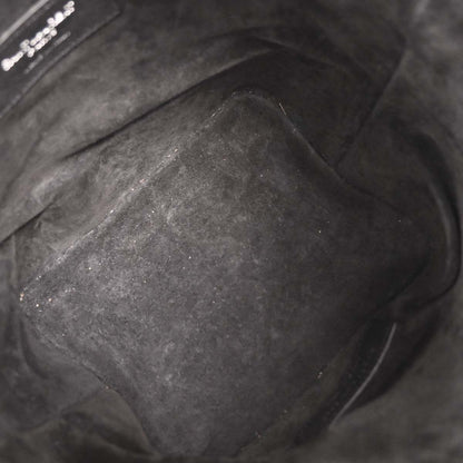 Saint Laurent Fringe Emmanuelle Bucket Bag Studded Leather, BLACK, LEATHER, Shoulder bag