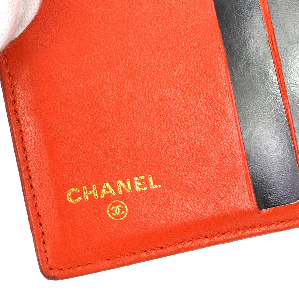 Chanel Vintage Timeless CC Bifold Wallet Caviar, RED, LEATHER, Wallets