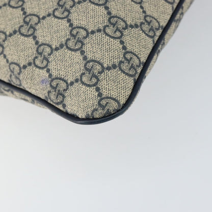 Gucci Zip Top Messenger Bag GG Coated Canvas, NAVY, PVC, Shoulder bag