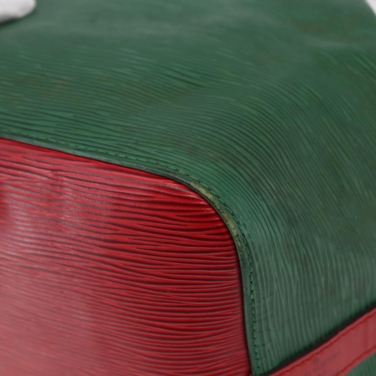 Louis Vuitton Petit Noe Handbag Two Tone Epi Leather, GREEN, LEATHER, Handbag