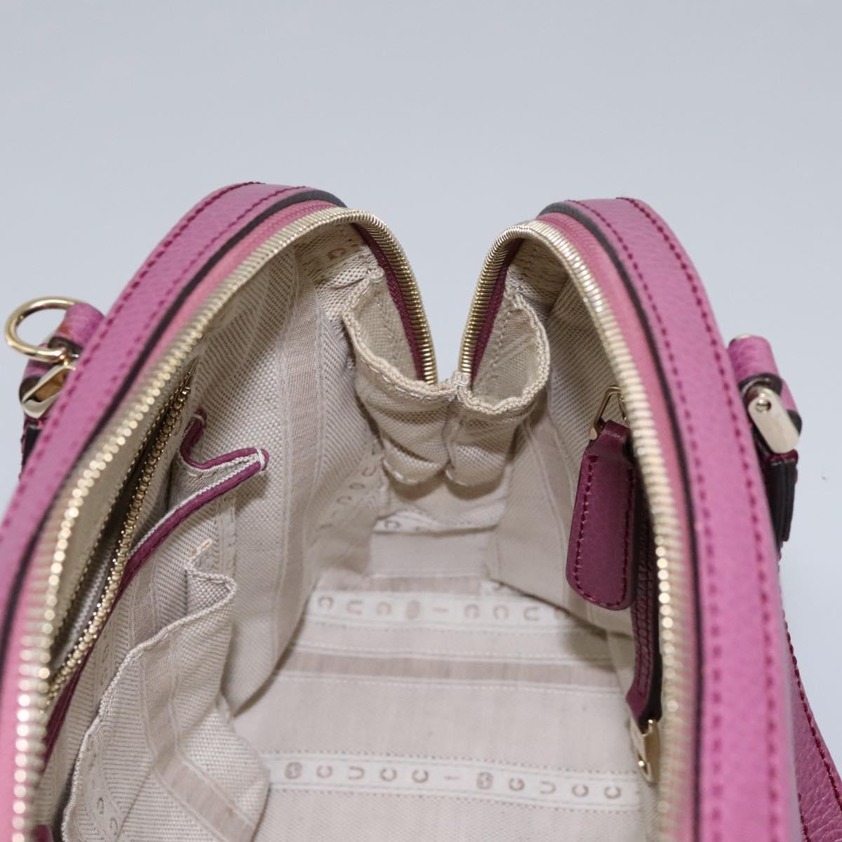 Gucci Lady Dollar Dome Satchel Leather, PINK, LEATHER, Handbag