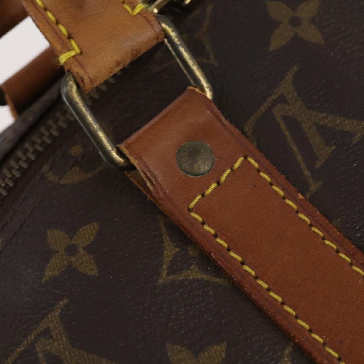 Louis Vuitton Keepall Bag Monogram Canvas, BROWN, CANVAS, Travel bag