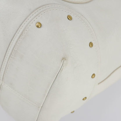 Bally Vintage Shoulder Bag Leather, White, Leather, Shoulder Bag