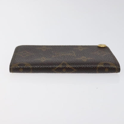 Louis Vuitton Porte Cartes Pression Card Case Monogram Canvas, BROWN, CANVAS, Card Holders
