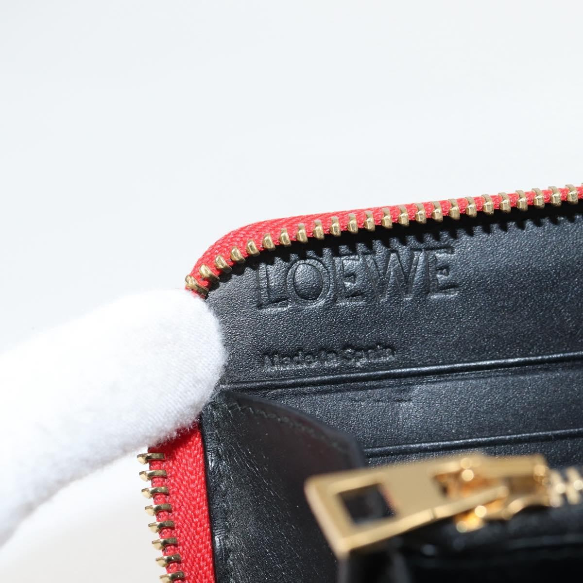 Loewe Anagram Wallet Leather, RED, LEATHER, Wallets