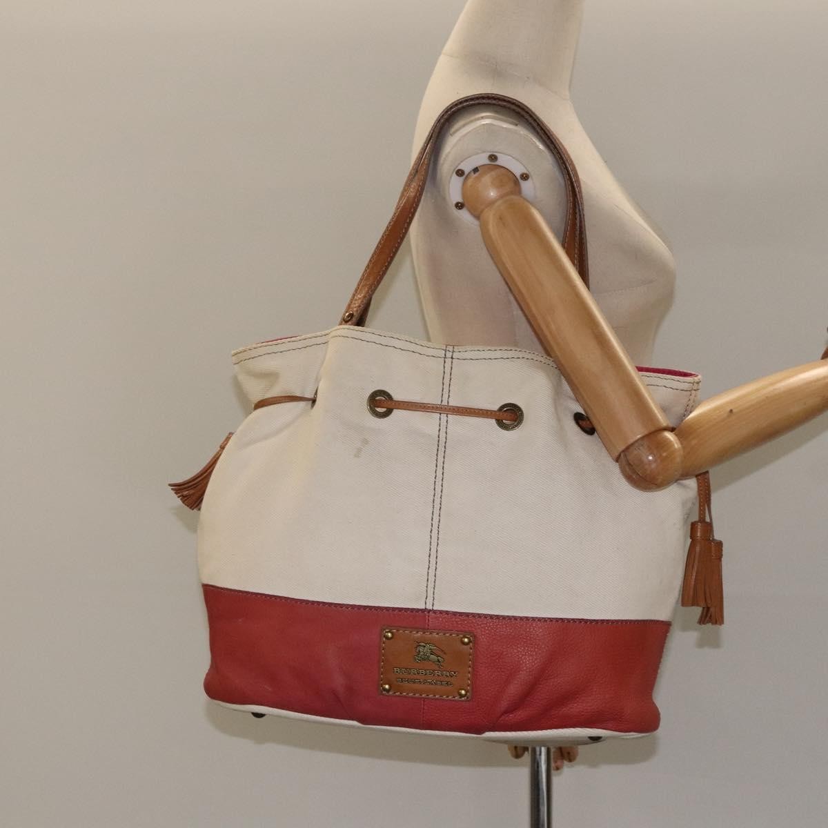 Burberry Blue Label Tote Bag Canvas, BEIGE, CANVAS, Tote bag