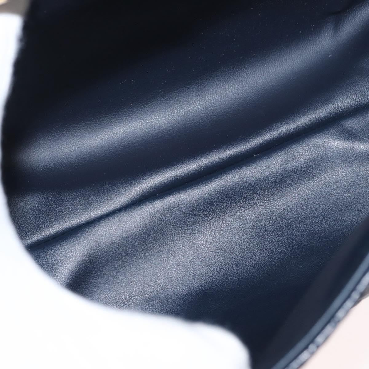 Bally Vintage Handbag Quilted Leather, NAVY, LEATHER, Handbag