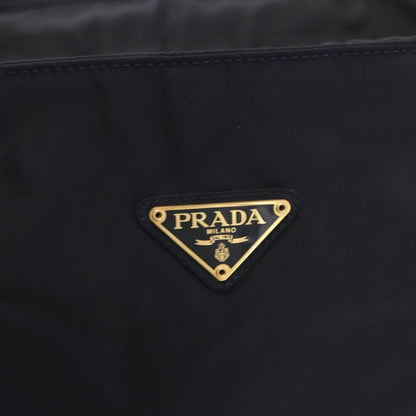Prada Metal Handles Tote Tessuto, Navy, Nylon, Tote Bag