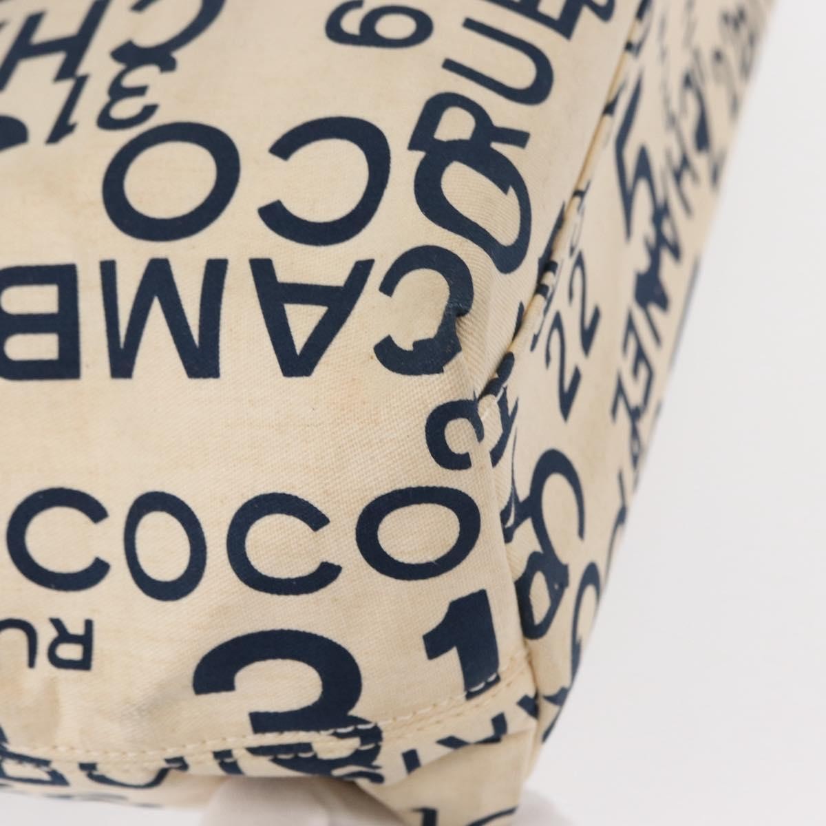 Chanel 31 Rue Cambon Beach Zip Tote Printed Canvas, NAVY, CANVAS, Tote bag