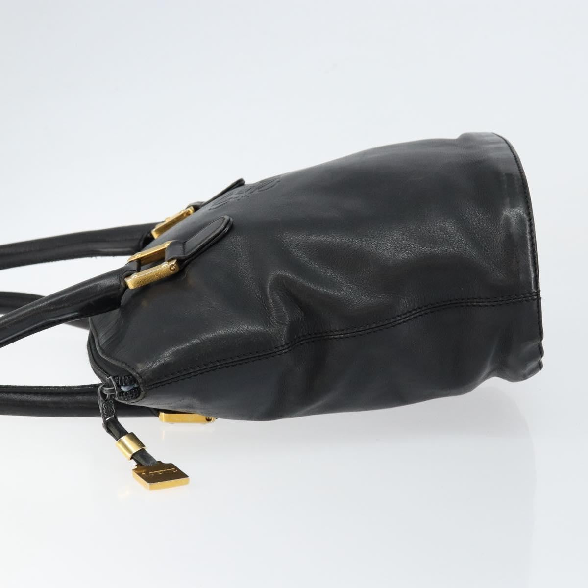 Loewe Anagram handbag Leather, BLACK, LEATHER, Handbag