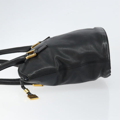 Loewe Anagram handbag Leather, BLACK, LEATHER, Handbag