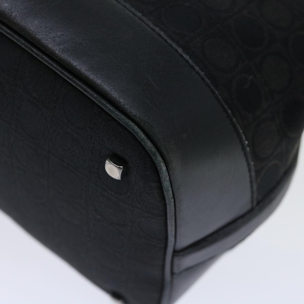 Salvatore Ferragamo Vintage Shoulder Bag Canvas, BLACK, CANVAS, Shoulder bag