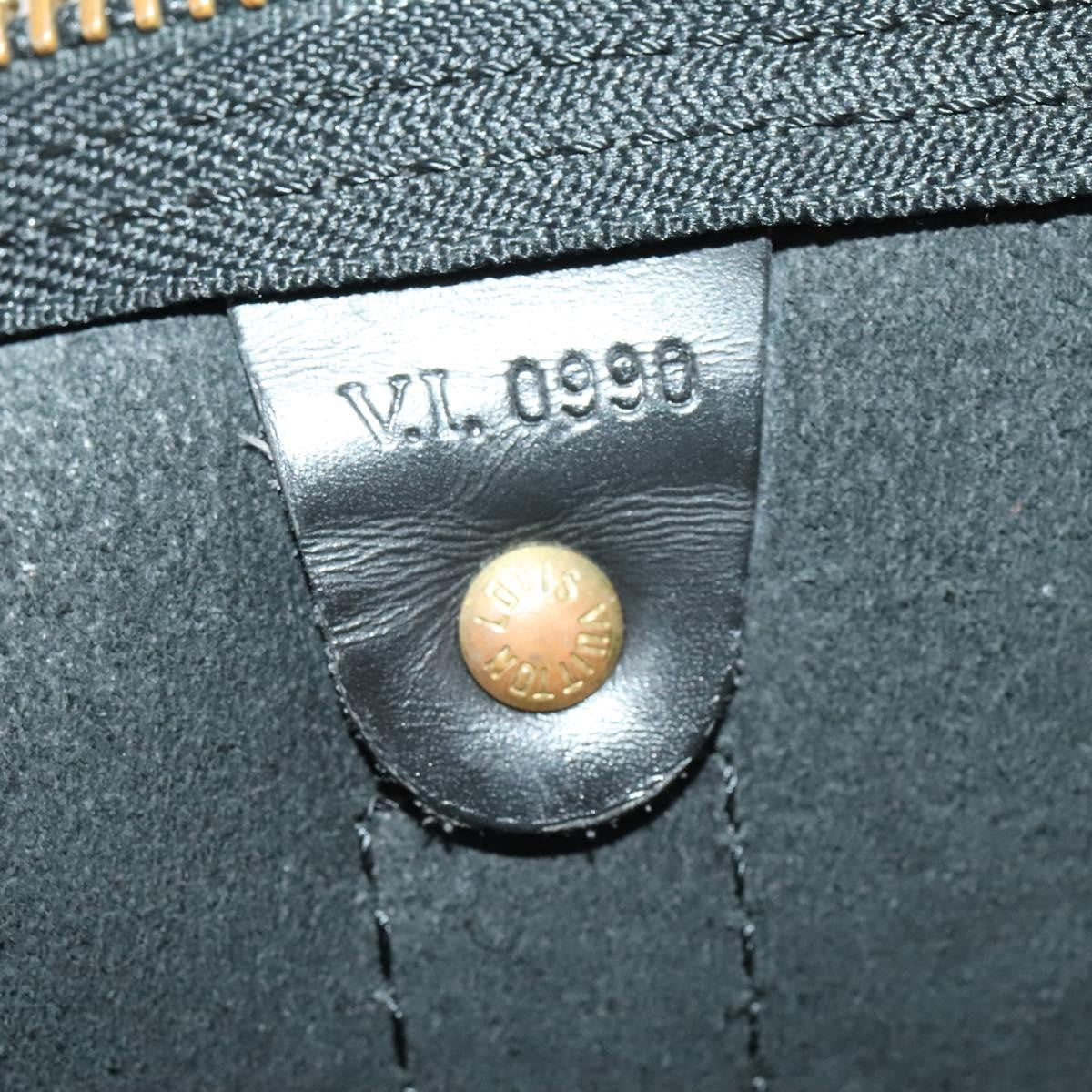 Louis Vuitton Keepall Bag Epi Leather, BLACK, LEATHER, Travel bag