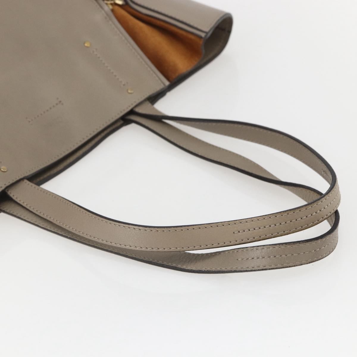 Chloe Milo Shopping Tote Leather, BEIGE, LEATHER, Tote bag