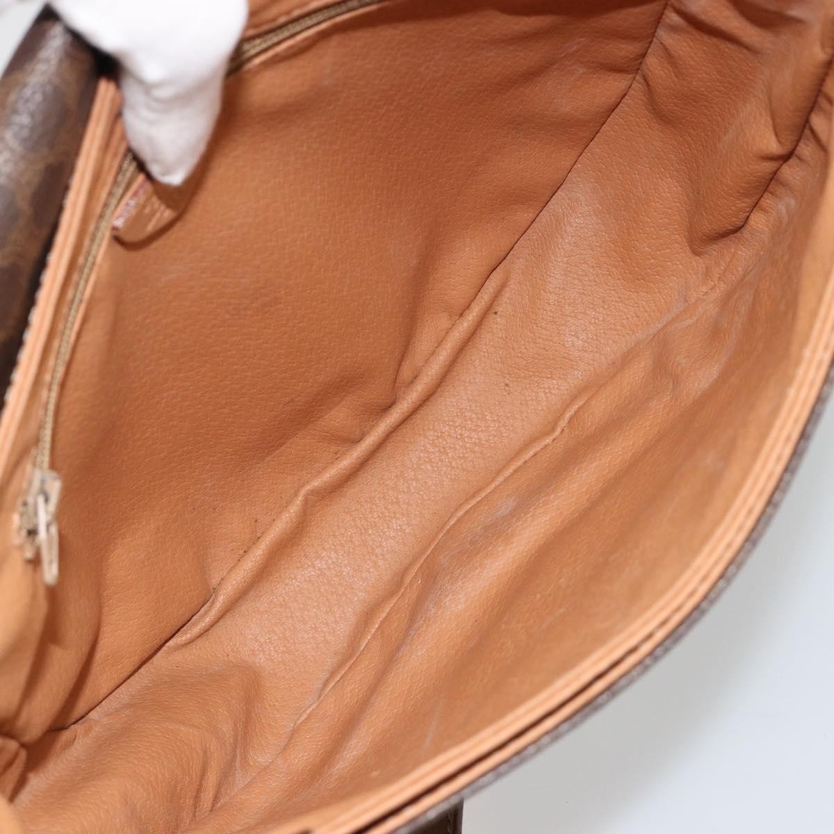 Celine Macadam Shoulder Bag PVC Leather, Brown, Canvas, Shoulder Bag