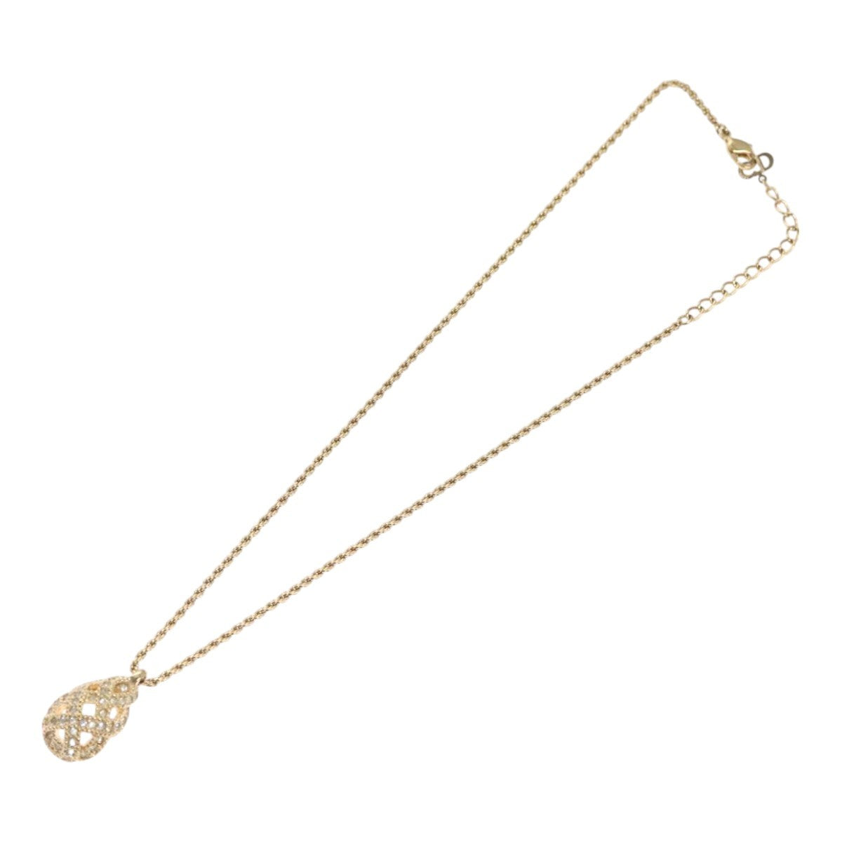 Christian Dior CD Pendant Necklace Metal, GOLD, METAL, Necklace