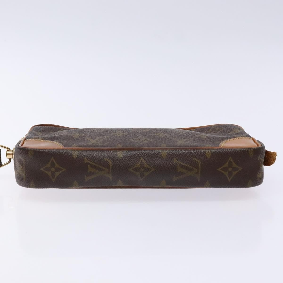 Louis Vuitton Marly Dragonne Clutch Monogram Canvas, BROWN, CANVAS, Clutche & pouche