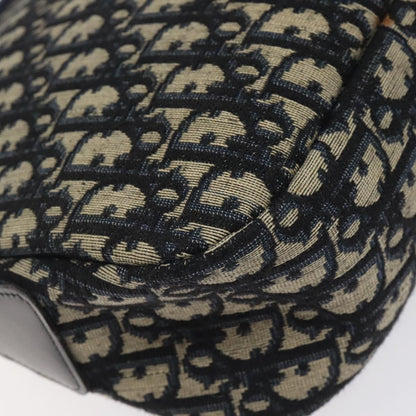 Christian Dior Vintage Trotter Shoulder Bag Canvas, NAVY, CANVAS, Shoulder bag