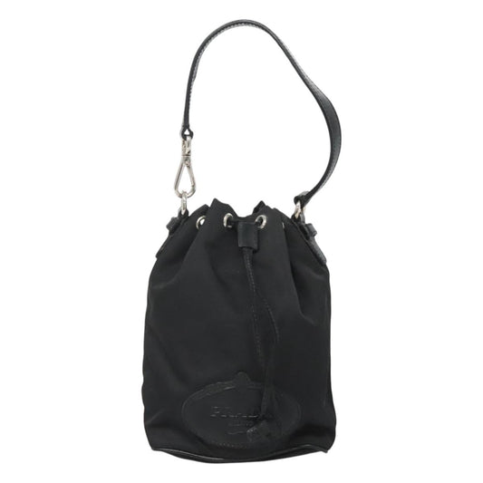 Prada Drawstring Pouch Tessuto, BLACK, NYLON, Clutche & pouche