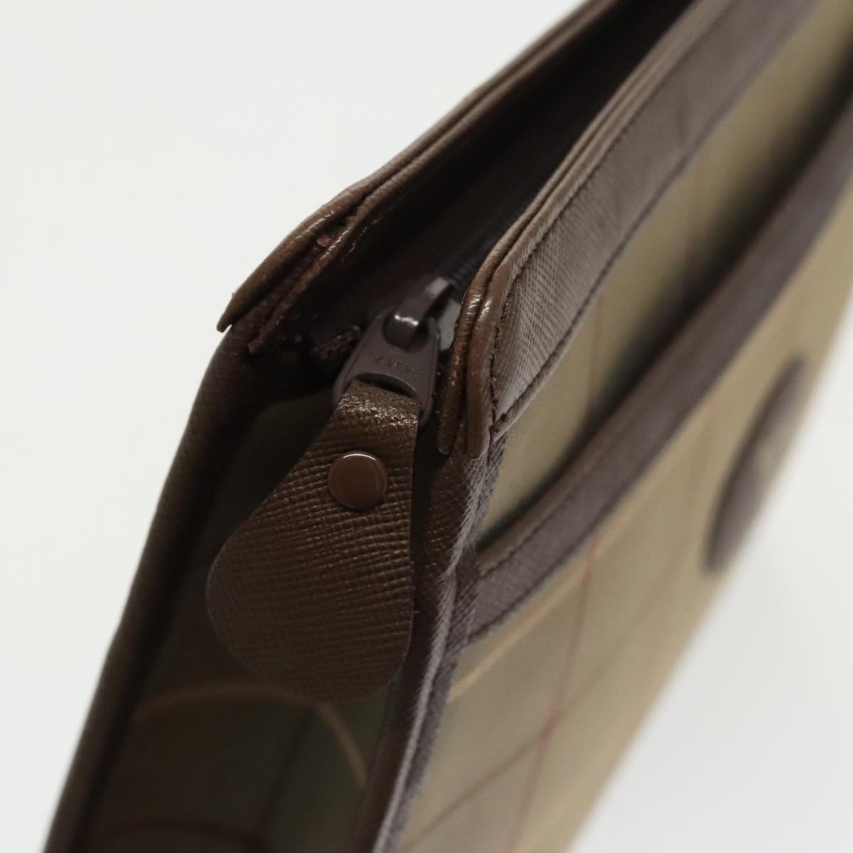 Burberry Nova check Pochette Canvas, BEIGE, CANVAS, Clutche & pouche