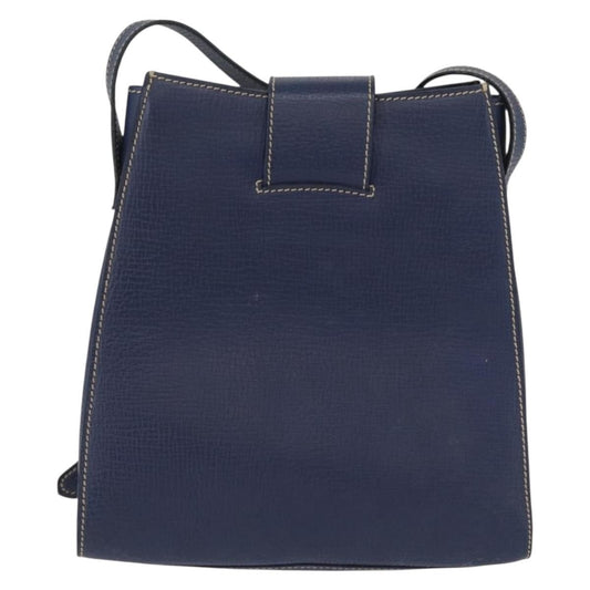 Loewe Vintage Shoulder Bag Leather, NAVY, LEATHER, Shoulder bag