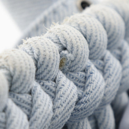 Balenciaga Bistro Panier Bag Woven Denim, BLUE, DENIM_JEANS, Handbag