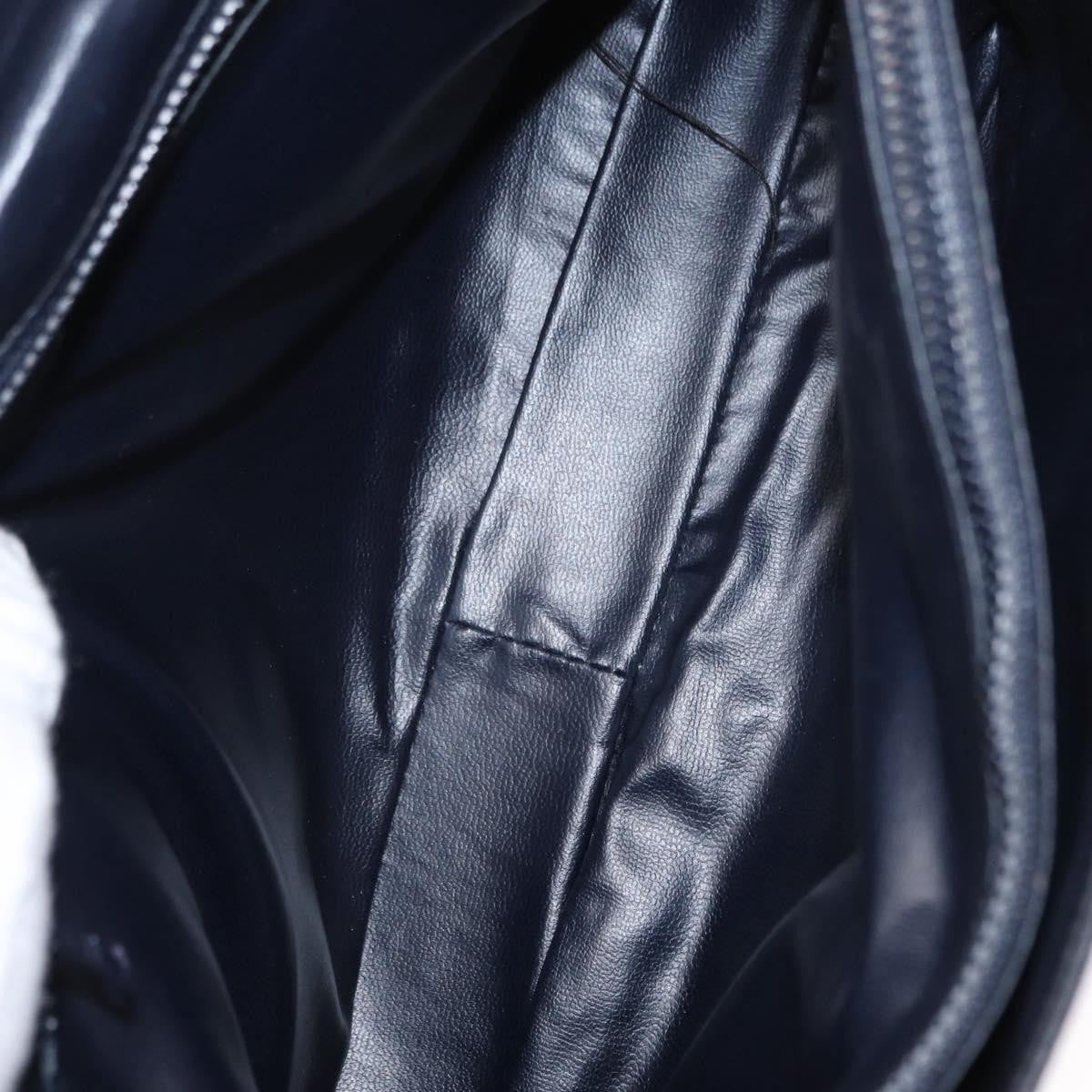 Celine Vintage Macadam Shoulder Bag Canvas and Leather, BLACK, CANVAS, Shoulder bag