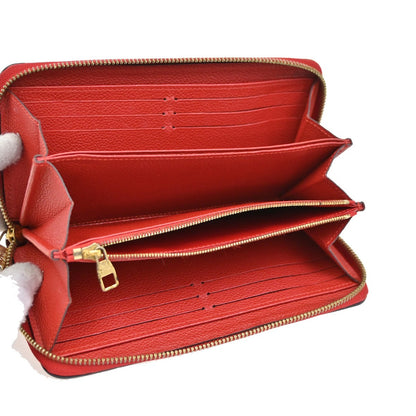 Louis Vuitton Zippy Wallet NM Leather Empreinte, RED, LEATHER, Wallets