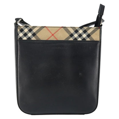 Burberry Nova check Shoulder bag Canvas, BEIGE, LEATHER, Shoulder bag