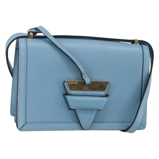 Loewe Barcelona Shoulder Bag Leather, BLUE, LEATHER, Shoulder bag