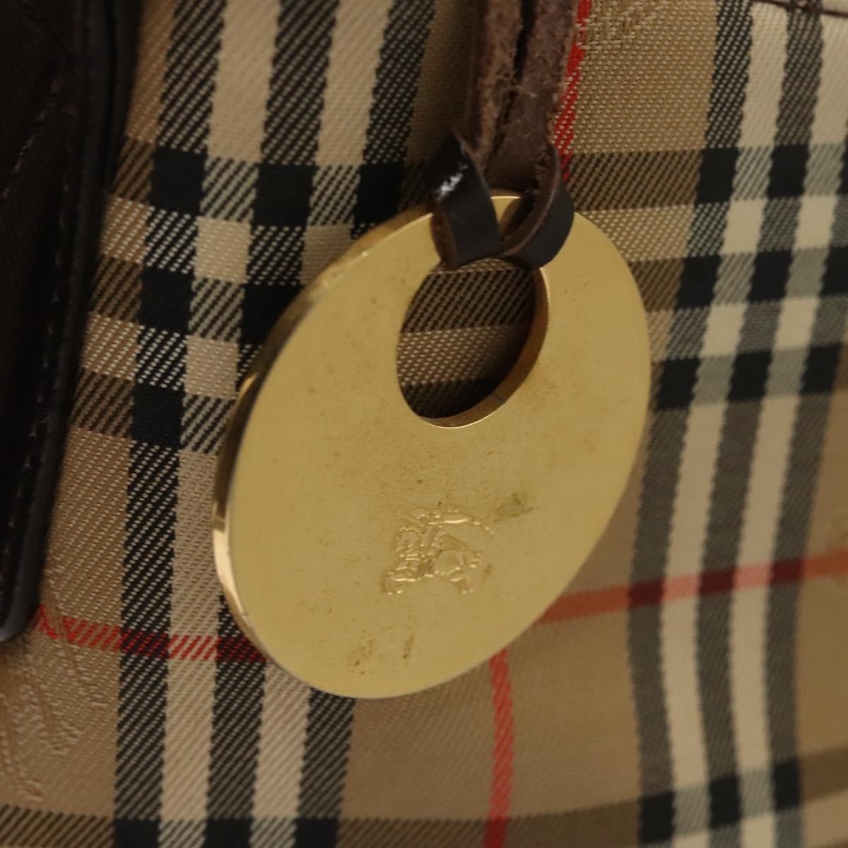 Burberry Shoulder Bag Nova Check Canvas, BEIGE, CANVAS, Shoulder bag