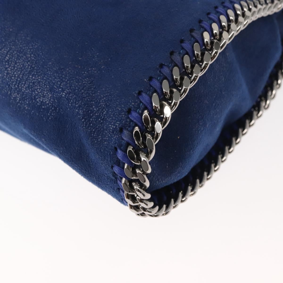 Stella McCartney Falabella Fold Over Crossbody Bag Shaggy Deer, BLUE, POLYESTER, Shoulder bag