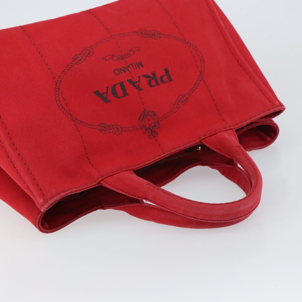 Prada Canapa Tote Canvas, RED, CANVAS, Tote bag