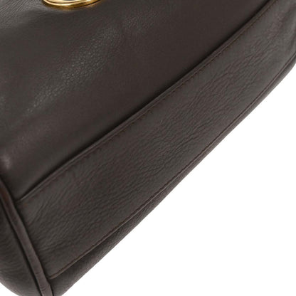 Christian Dior Vintage Handbag Leather, BROWN, LEATHER, Handbag