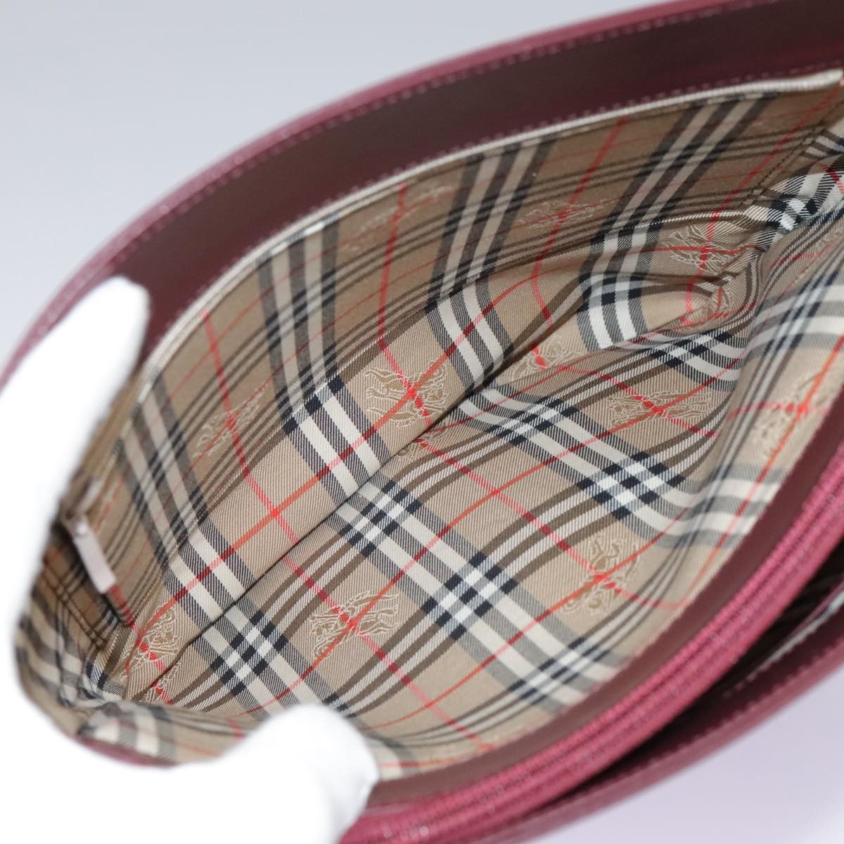 Burberry Shoulder Bag Leather, BURGUNDY, LEATHER, Shoulder bag