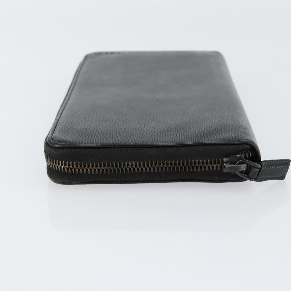 Prada Saffiano Wallet Leather, BLACK, LEATHER, Wallets