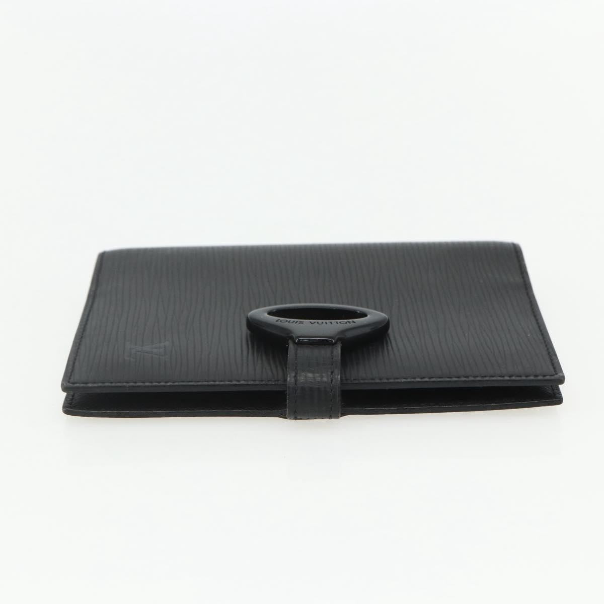Louis Vuitton Agenda Cover Epi Leather, BLACK, LEATHER, Wallets