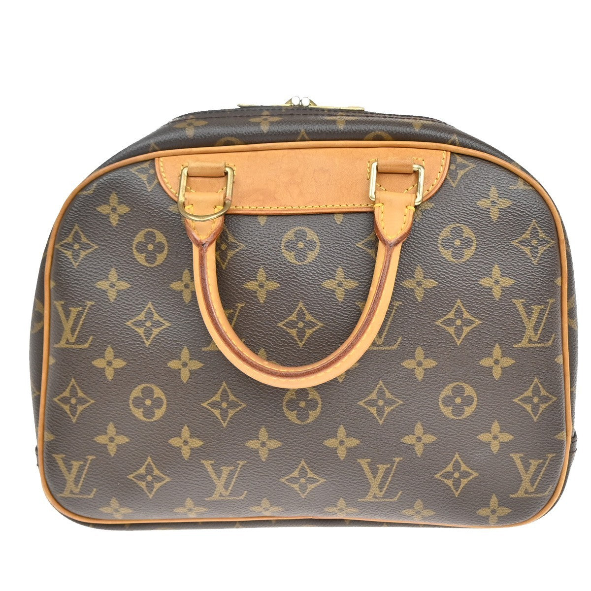 Louis Vuitton Trouville Handbag Monogram Canvas, BROWN, LEATHER, Handbag