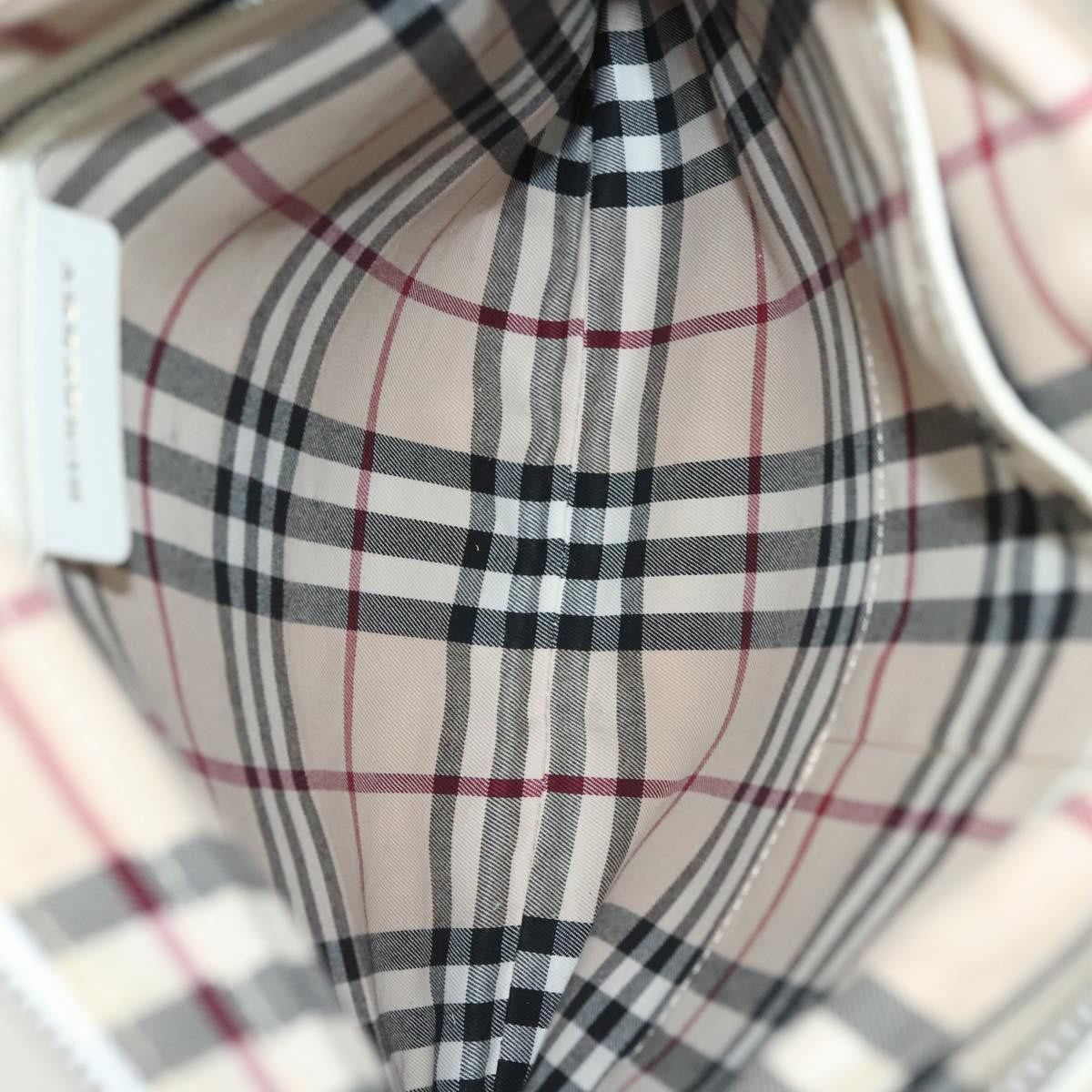 Burberry Vintage Tote Leather, WHITE, LEATHER, Tote bag