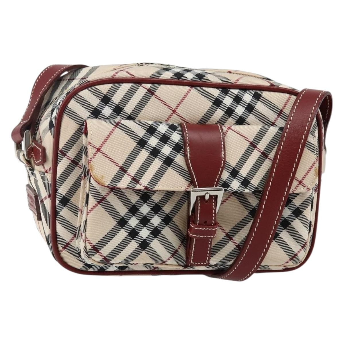 Burberry Nova Check Blue Label Canvas, BEIGE, CANVAS, Shoulder bag