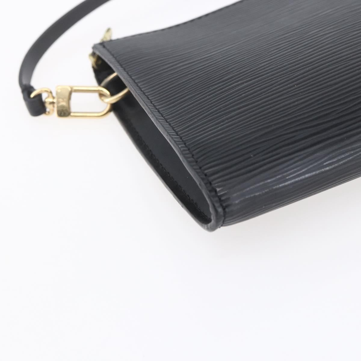 Louis Vuitton Pochette Accessoires Epi Leather, BLACK, LEATHER, Clutche & pouche