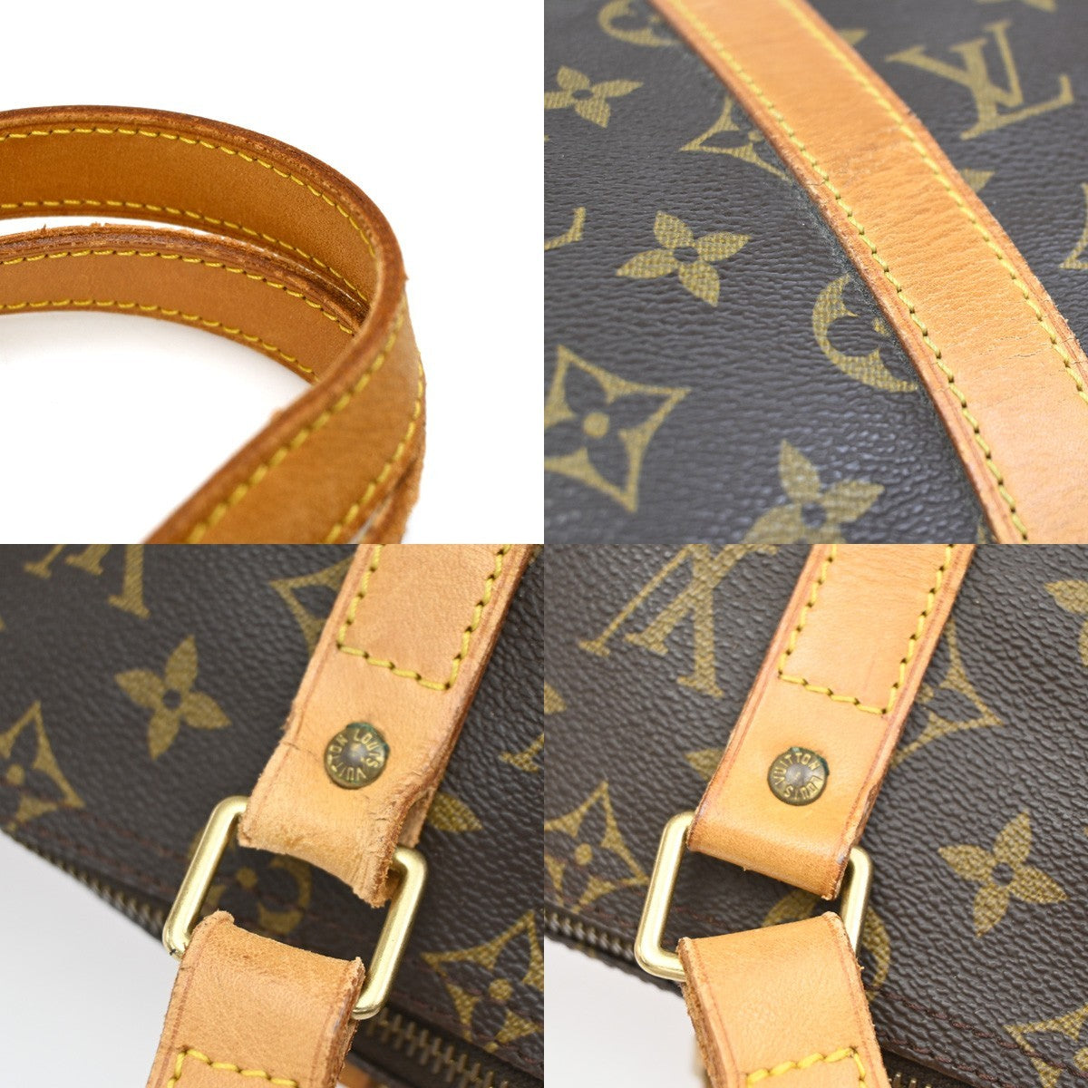 Louis Vuitton Flanerie Handbag Monogram Canvas, BROWN, CANVAS, Travel bag
