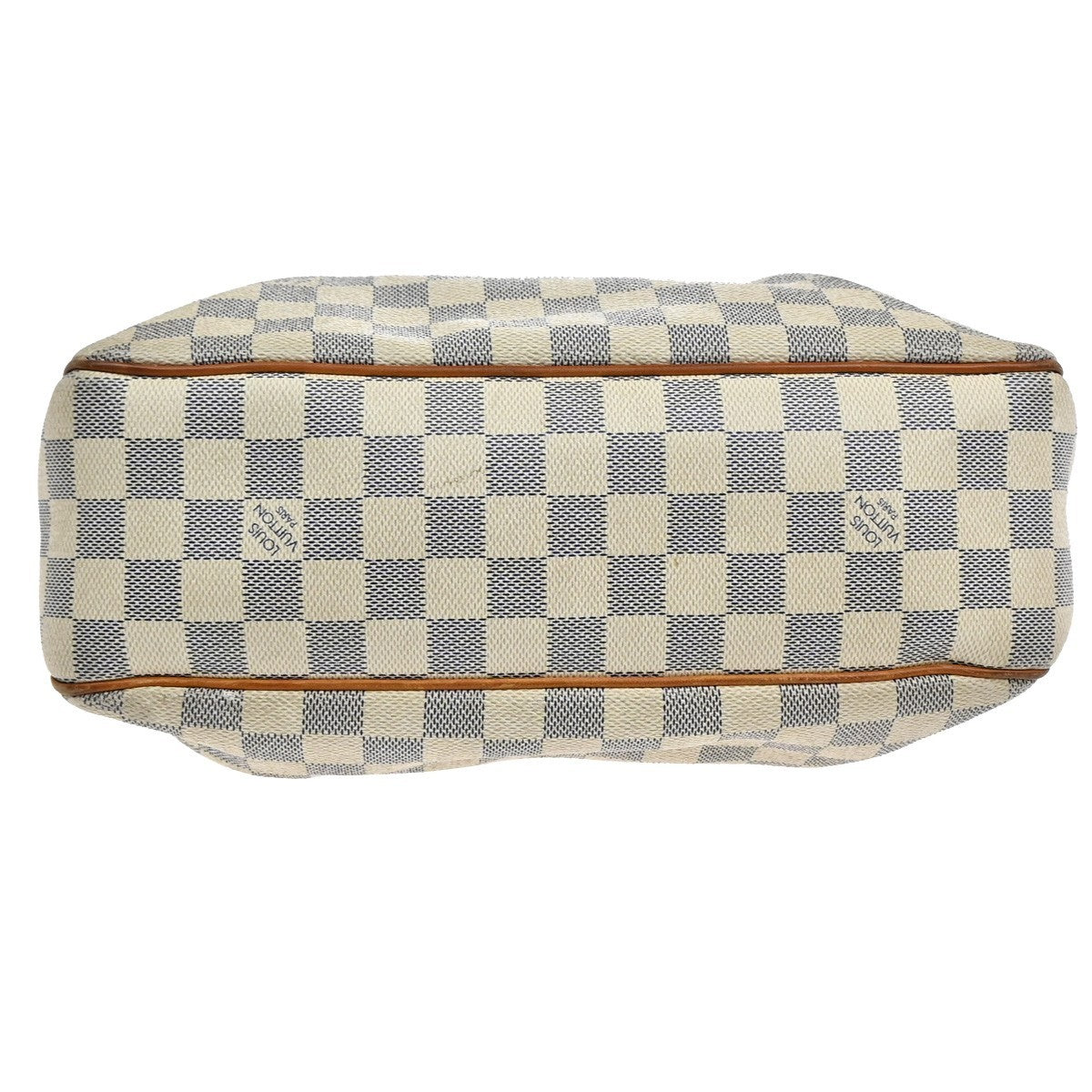 Louis Vuitton Siracusa Handbag Damier, WHITE, LEATHER, Shoulder bag